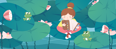 你好捌月漫画荷塘公众号首图背景