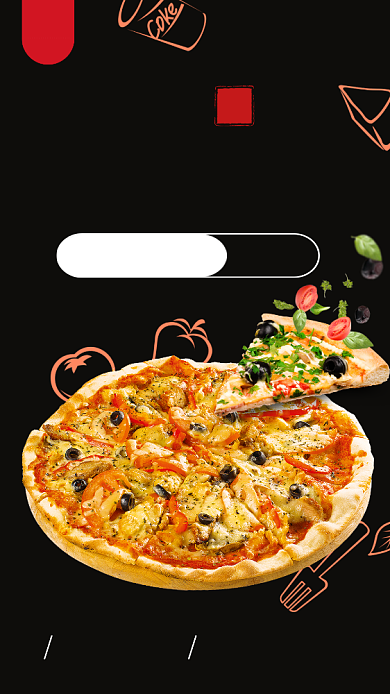 披萨促销手机海报背景
