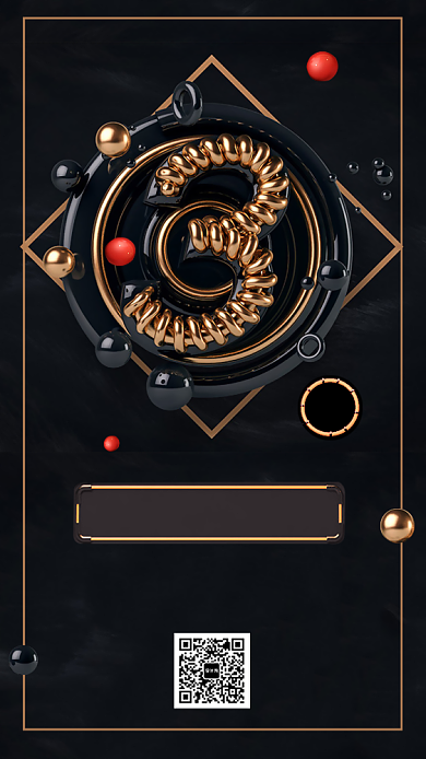 黑金霸气新年倒计时手机海报背景