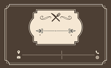 棕色创意简约名片背景