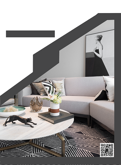 灰白大气素雅简约家装节宣传促销印刷海报背景