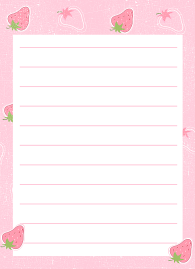 粉色可爱小清新背景信纸背景