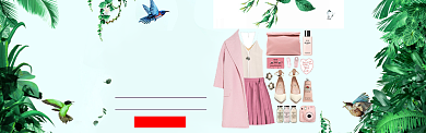 春夏美妆服饰促销淘宝banner背景