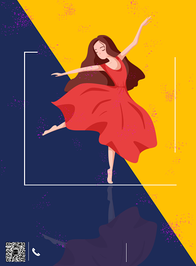 舞动健康舞蹈班暑期培训招生海报背景