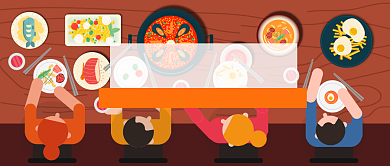 开启吃货之旅公众号首图背景