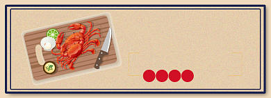 手绘风美味螃蟹淘宝banner背景