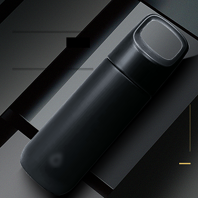 商务高档不锈钢便携水杯淘宝直通车图片背景