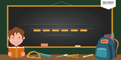 创意卡通教育培训课堂展板背景