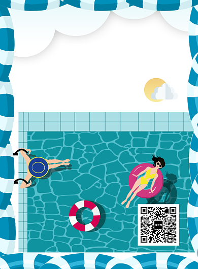 暑假游泳培训班海报背景