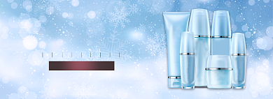 冬季补水保湿护肤品banner背景