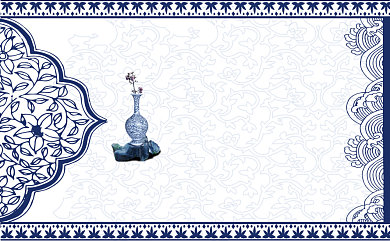 手绘纹样青花瓷个人商务名片背景