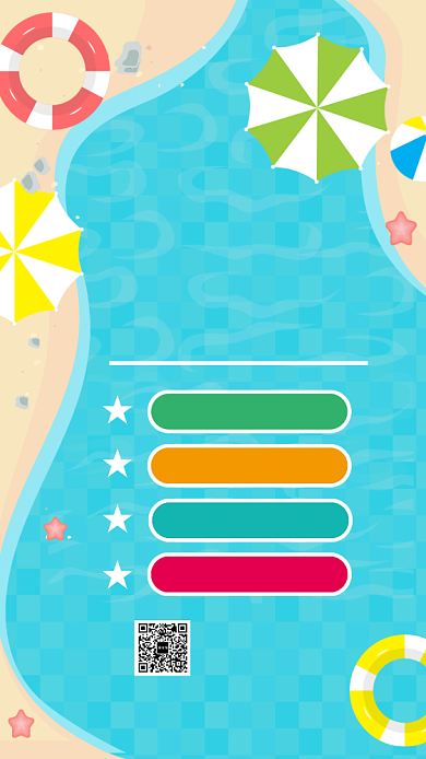 浅蓝色游泳招生海报背景