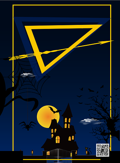 商务万圣节促销印刷海报背景