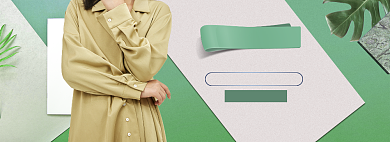 小清新春季新风尚女装促销banner背景