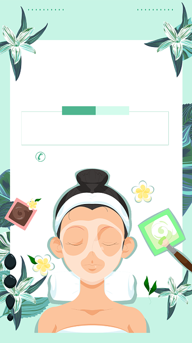 美肤SPA促销活动海报背景