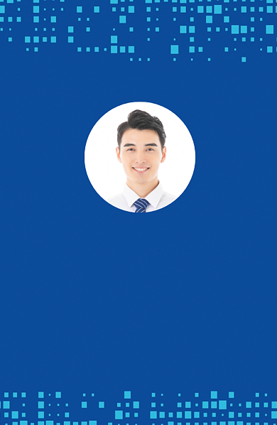 蓝色时尚商务工作证背景