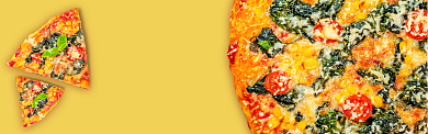 黄色双十一餐饮美食披萨促销banner背景