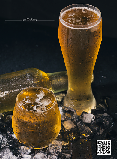 精良啤酒小麦原浆印刷海报背景