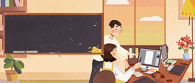 设计师加班创意简约公众号首图背景