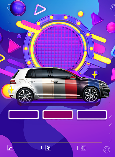 渐变商务汽车维修印刷海报背景