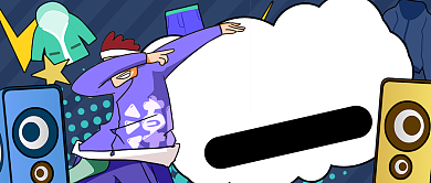 卡通音响瞧一瞧看一看双十二公众号首图背景