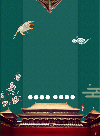 故宫印象旅游印刷海报背景