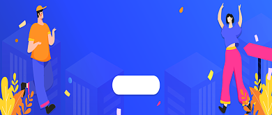 蓝色卡通毕业求职公众号首图背景