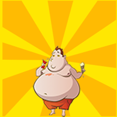 简约卡通黄色减肥公众号次图背景