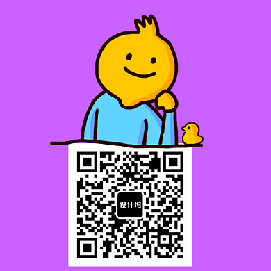 紫色可爱卡通新媒体二维码背景