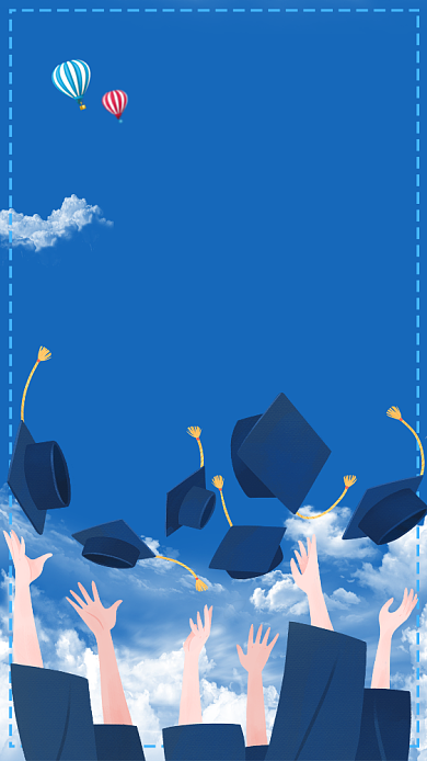 创意时尚毕业季海报背景