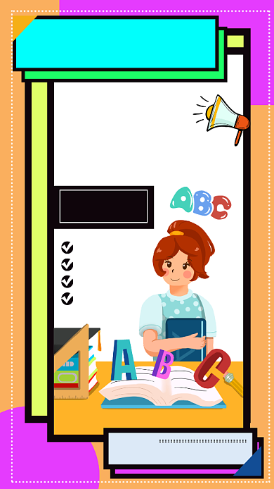 英语培训教育手机海报背景