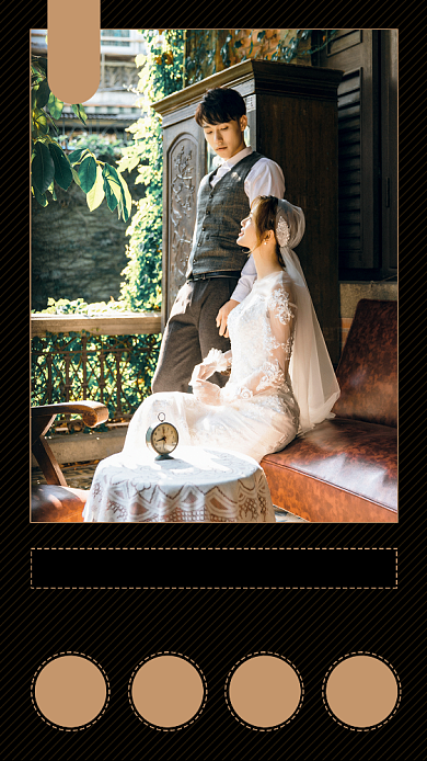 婚纱摄影手机海报背景