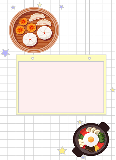 卡通小清新文艺信纸背景