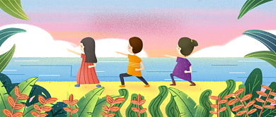 正青春插画公众号首图背景