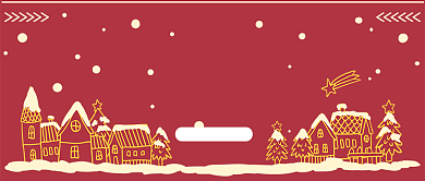 圣诞快乐卡通风公众号首图背景