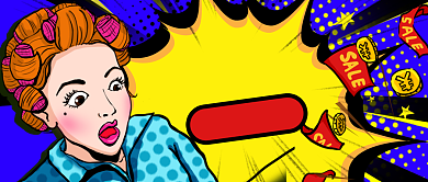 紫色震撼真打折快点来公众号首图背景