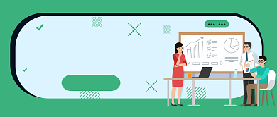 绿色扁平化年度总结报告微信公众号素材图片背景