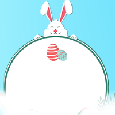 兔子彩蛋复活节手绘卡通公众号次图背景
