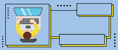 简约扁平程序员节公众号首图背景