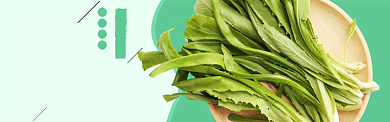 绿色水果蔬菜油麦菜促销淘宝banner背景