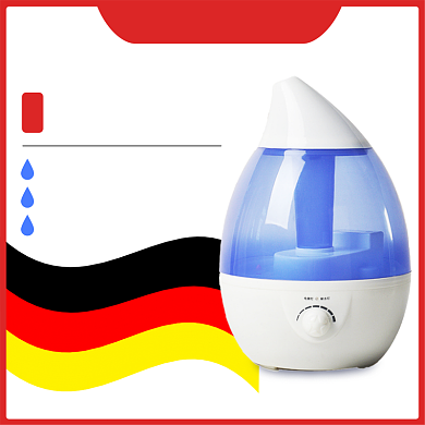 红色蓝色家电加湿器直通车背景