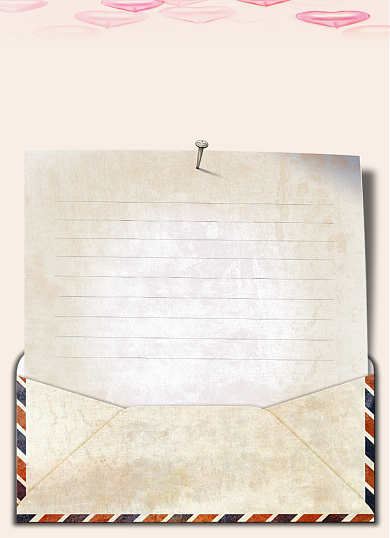 信封小清新文艺书信信纸背景