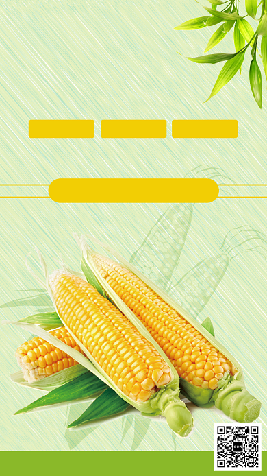 美食促销玉米主题海报手机海报背景