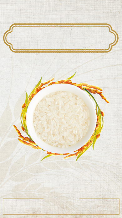 食品大米手机海报背景
