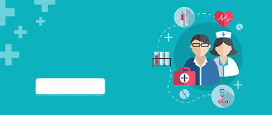 插画风医疗保险促销首图背景