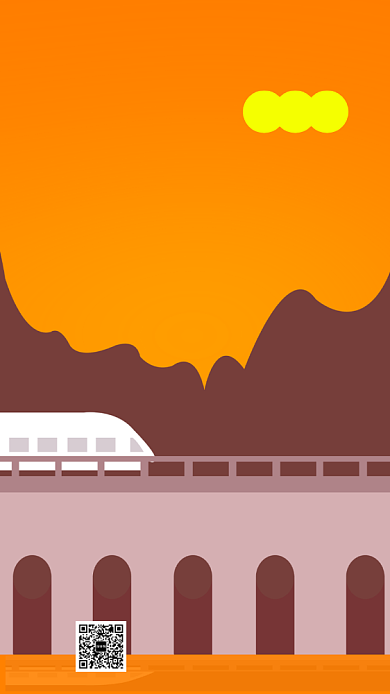 国庆节旅游旅行促销优惠手绘卡通手机海报背景