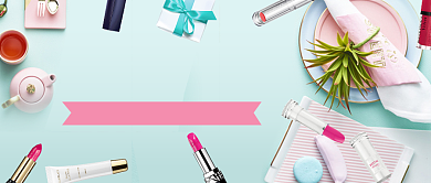 清新清爽美妆夏日促销美容化妆品广告微信公众号素材图片背景