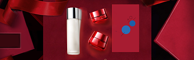 红色补水化妆品淘宝banner背景