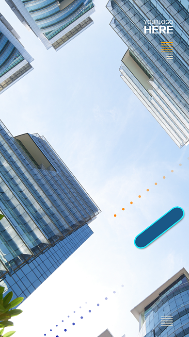 房地产招聘广告海报楼房背景