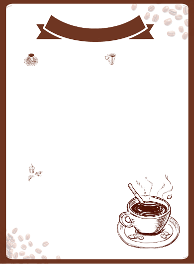 饮品店咖啡店菜单饮品价目单印刷海报背景